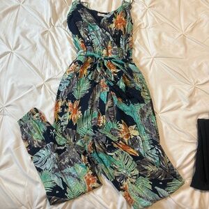 Tropical Print Jumpsuit